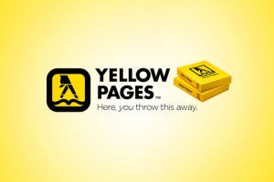 yellow pages here you throw it away