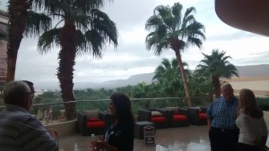 It was gray and rainy... wait, it's not Portland! you can tell by the palm trees. But we did have flash flood warnings on Saturday night! 
